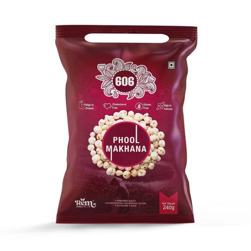 606 Phool Makhana (Fox Nuts) – Premium Quality | 240g Rem Organics - Premium Makhana (Fox Nuts) Online | 100% Natural Healthy Snacks