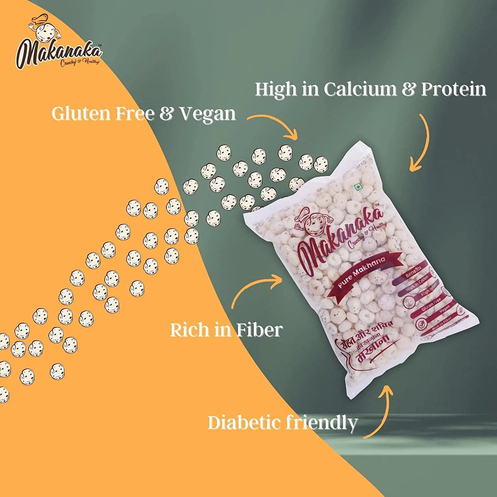 Makanaka - Pure Makhana Rem Organics - Premium Makhana (Fox Nuts) Online | 100% Natural Healthy Snacks
