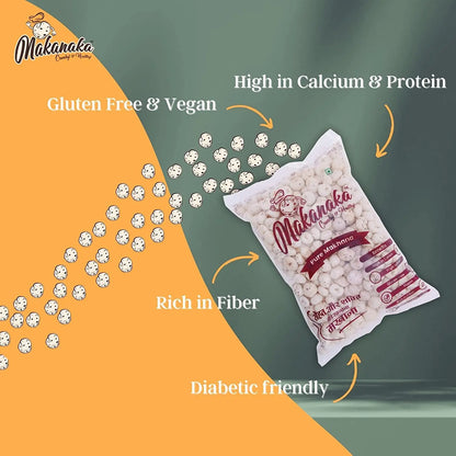 Makanaka - Pure Makhana Rem Organics - Premium Makhana (Fox Nuts) Online | 100% Natural Healthy Snacks