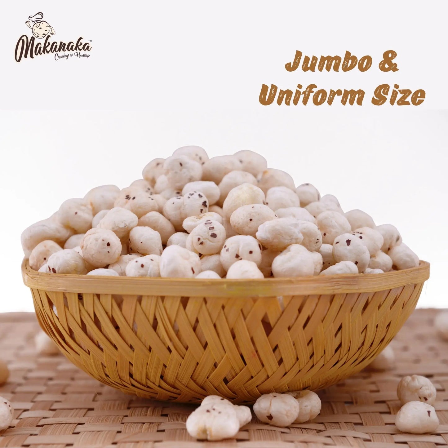 Makanaka - Pure Makhana Rem Organics - Premium Makhana (Fox Nuts) Online | 100% Natural Healthy Snacks