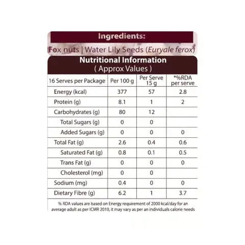 Makanaka - Pure Makhana Rem Organics - Premium Makhana (Fox Nuts) Online | 100% Natural Healthy Snacks